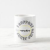 私はCJのマグの白を支えます コーヒーマグカップ (中央)