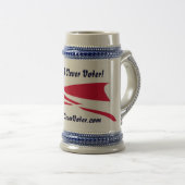 私はCleverVoterです! ステイン ビールジョッキ (正面右)