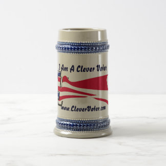 私はCleverVoterです! ステイン ビールジョッキ