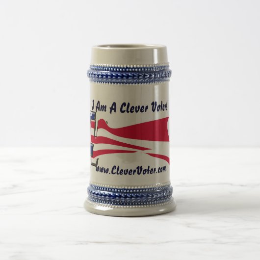 私はCleverVoterです! ステイン ビールジョッキ (中央)