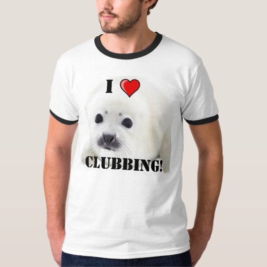 私はclubbingを愛します! か。 tシャツ (正面)