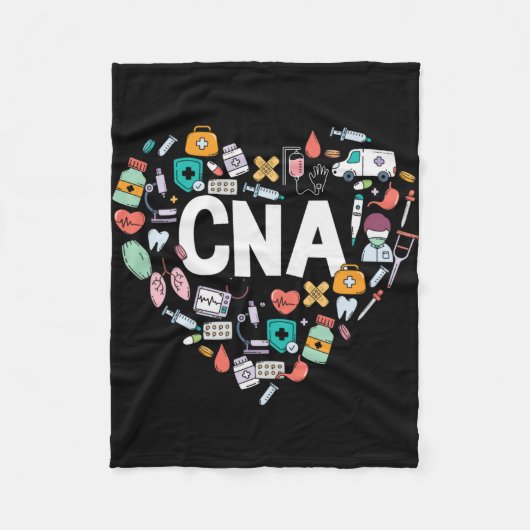 私はCNAであるのが大好き フリースブランケット (正面)