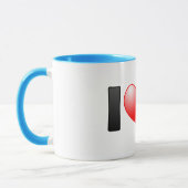 私はCockatielsを愛します マグカップ (左)