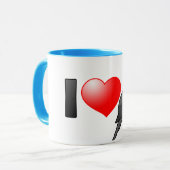 私はCockatielsを愛します マグカップ (正面左)