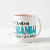 私はCockeranian (女性の)犬の採用を救助しました ツートーンマグカップ (正面右)