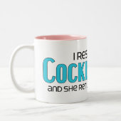 私はCockeranian (女性の)犬の採用を救助しました ツートーンマグカップ (左)