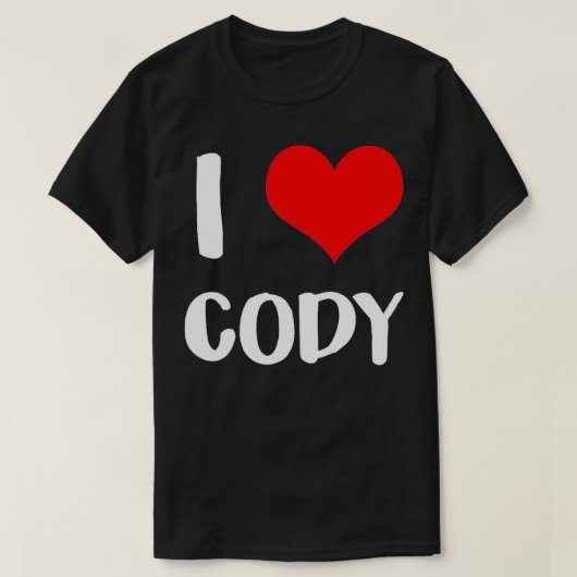 私はCODYバレンタインデーごめんお嬢さんハートベロ大好き Tシャツ (デザイン正面)