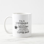 私はCoffeeholicのおもしろいなコーヒー・マグです コーヒーマグカップ (左)