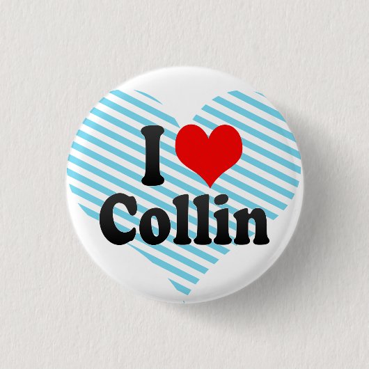 私はCollinを愛します 缶バッジ (正面)