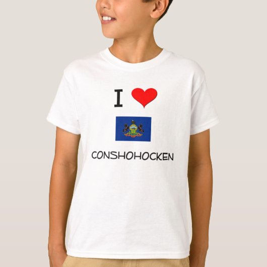 私はConshohockenペンシルバニアを愛します Tシャツ (正面)