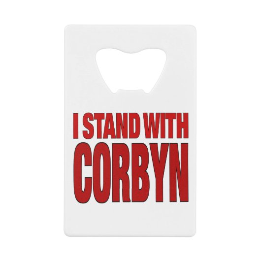 私はCorbynと立ちます クレジットカード栓抜き (正面)
