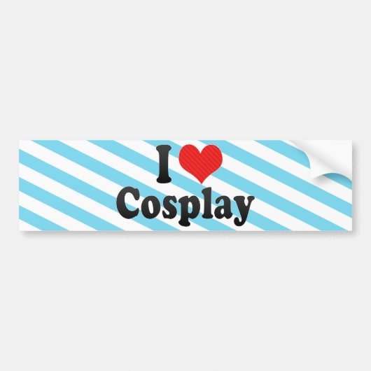 私はCosplayを愛します バンパーステッカー (正面)