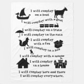 私はCosplay フリースブランケット (正面)