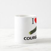 私はCourgettesを愛します コーヒーマグカップ (中央)