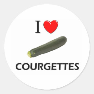 私はCourgettesを愛します ラウンドシール