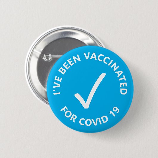 私はcovid19の予防接種のワクチン接種を受けている 缶バッジ (正面&裏面)
