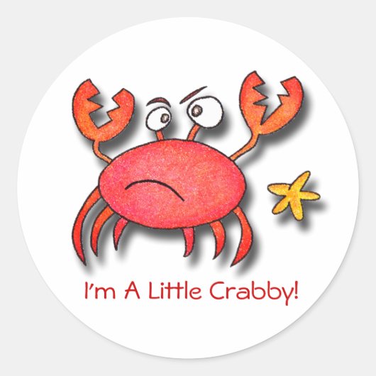 私はCrabby少しです! ラウンドシール (正面)