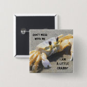 私はCrabby少しです 缶バッジ (正面&裏面)