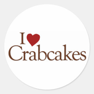 私はCrabcakesを愛します ラウンドシール