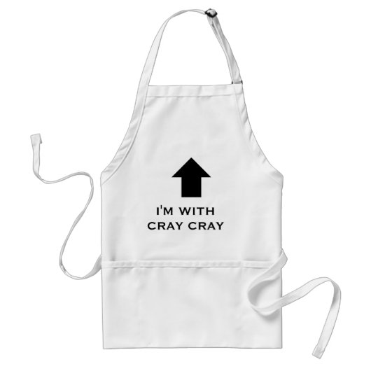 私はCRAY CRAYのエプロン、cray cray上りの上とあります スタンダードエプロン (正面)
