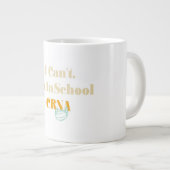 私はCrna学校にいる ジャンボコーヒーマグカップ (正面右)