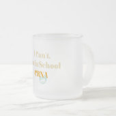 私はCrna学校にいる フロストグラスマグカップ (正面右)