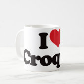 私はCroquetを愛します コーヒーマグカップ (正面左)