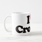 私はCroquetを愛します コーヒーマグカップ (左)