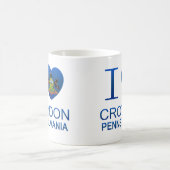 私はCroydon、PAを愛します コーヒーマグカップ (中央)
