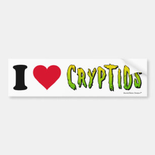 私はCryptidsを愛します バンパーステッカー
