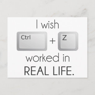 私はCtrl Zが人生で働いた実在い ポストカード