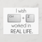 私はCtrl Zが人生で働いた実在い ポストカード (正面)