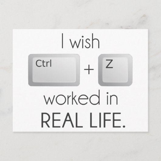 私はCtrl Zが人生で働いた実在い ポストカード (正面)