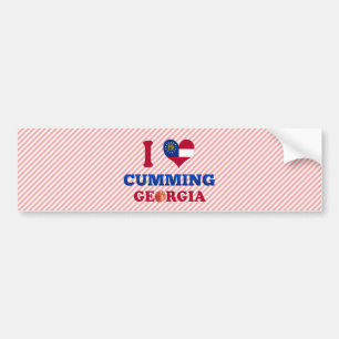私はCumming、ジョージアを愛します バンパーステッカー