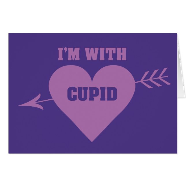 私はCUPIDのグリーティングカードを持っている (正面横)
