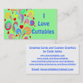 私はCuttablesの名刺の景色を愛します 名刺 (正面/裏面)