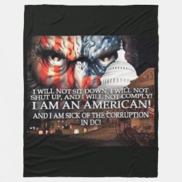 私はD.C.の腐敗にうんざりしている。 フリースブランケット