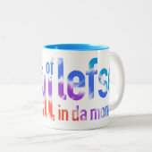 私はDaの朝のマグのLefseのDaの臭いを愛します ツートーンマグカップ (正面右)