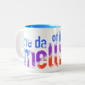 私はDaの朝のマグのLefseのDaの臭いを愛します ツートーンマグカップ (正面左)