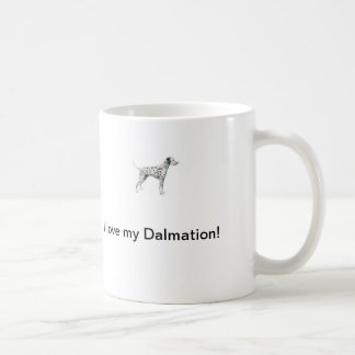 私はDalmationの私のマグを愛します コーヒーマグカップ