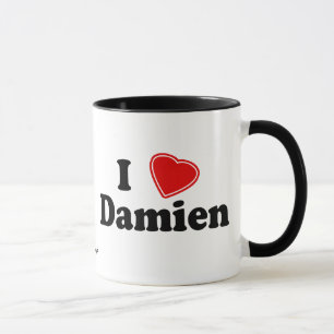 私はDamienを愛します マグカップ