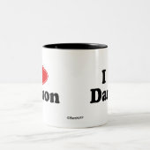 私はDamonを愛します ツートーンマグカップ (中央)