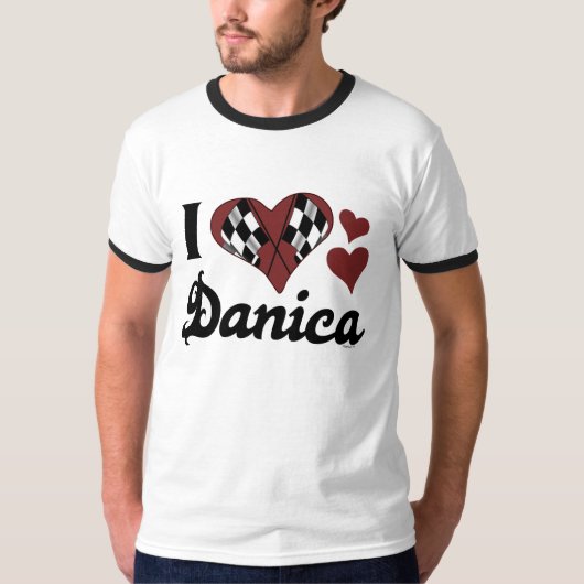 私はDanicaを愛します Tシャツ (正面)