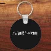 私はDEBT FREEキーチェーン キーホルダー (正面)