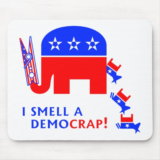 私はDemocrapをかぎます マウスパッド (正面)