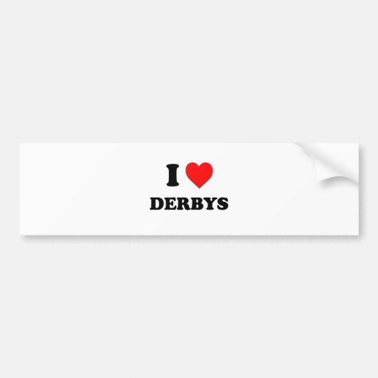 私はDerbysを愛します バンパーステッカー (正面)
