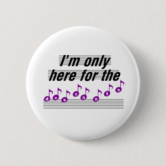 私はdescantsのためにここだけいます 缶バッジ (正面)