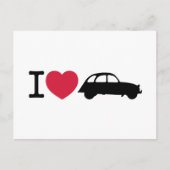 私はDeux Chevaux Old Timer Carが大好き ポストカード (正面)