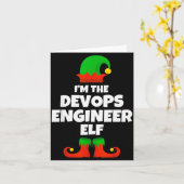 私はDevopsエンジニアのエルフ家族パジャマクリスマス カード (黄色い花)