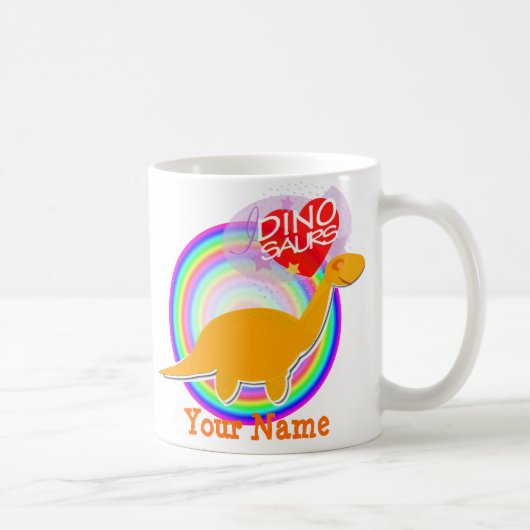 私はDinosのディプロドクス及びステゴサウルスの一流のマグを愛します マグカップ (右)